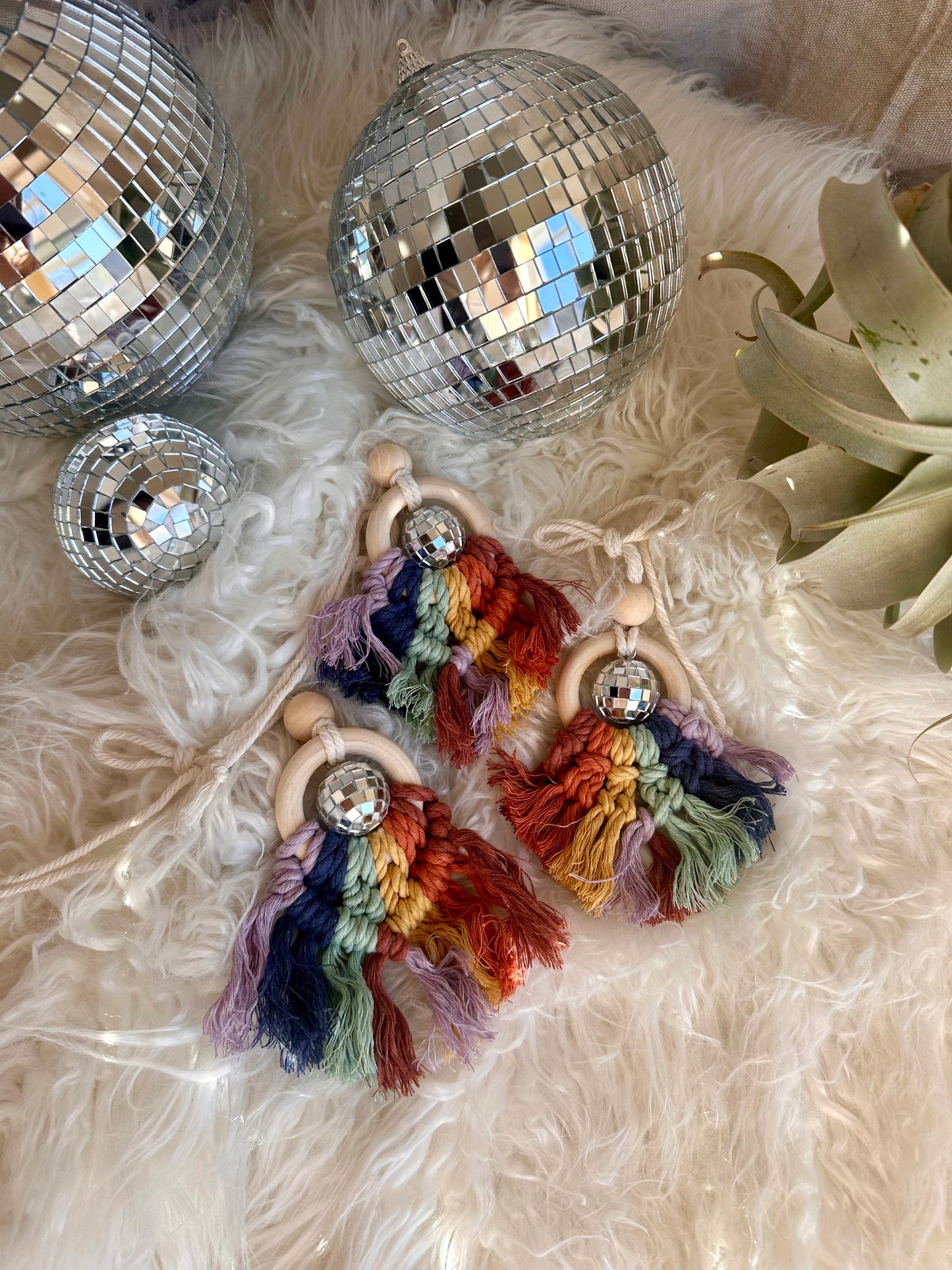 Macrame Disco Car Essential Oil Diffuser