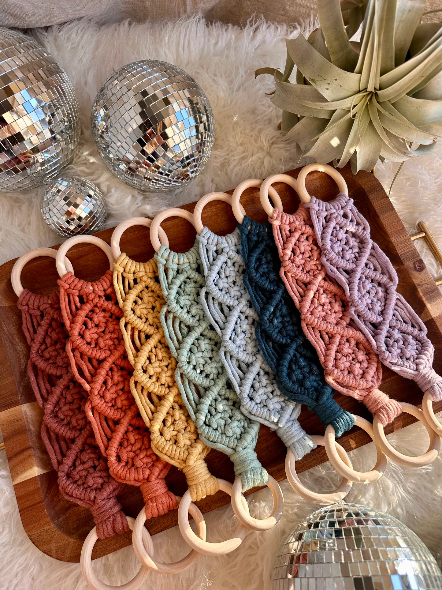 Macrame Kitchen Towel Hanger